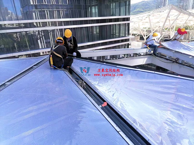 縱使烈日炎炎，腳步從未止歇！海南這個ETFE氣枕膜項目施工進(jìn)度有最新消息